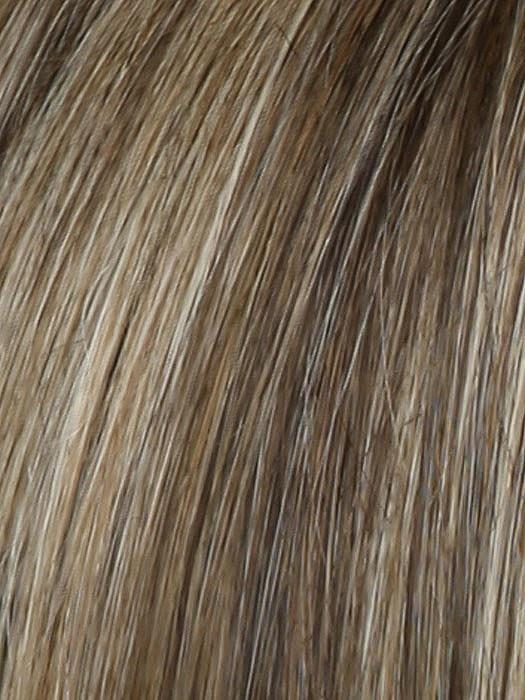 Color RL12/22SS = Shaded Cappucino: Light Golden Brown With Cool Blonde Hightlights All Over and Dark Brown Roots