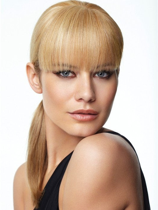Color R25 = Ginger Blonde: Golden Blonde with subtle highlights | Human Hair Bang by Raquel Welch