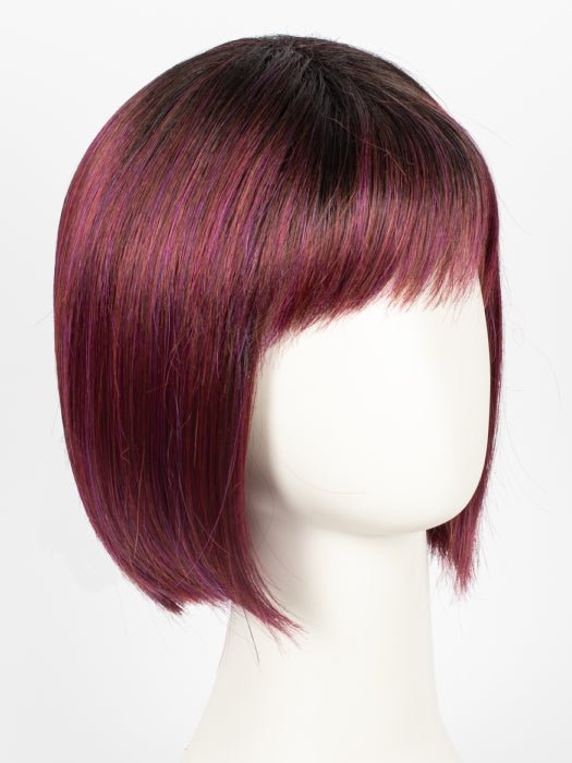 PLUMBERRY-JAM-LR | Medium plum with dark roots with mix of red/fuschia with long dark roots
