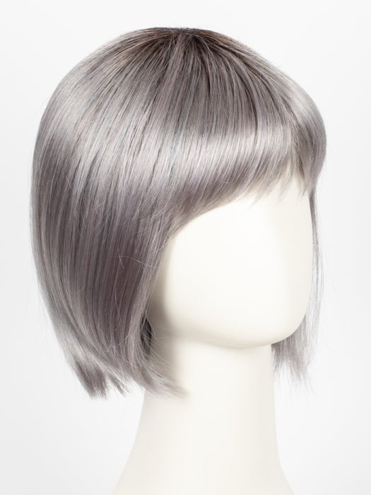 SMOKY-GRAY-R | Medium gray with silver highlights and blue undertones with dark roots
