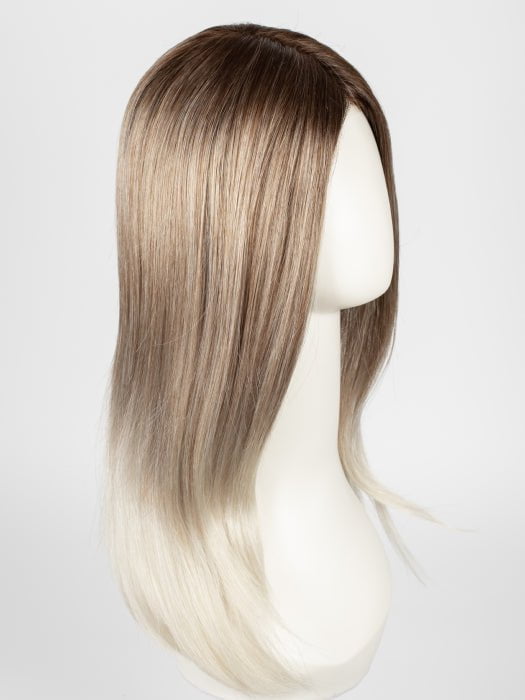 MELTED-MARSHMALLOW | Subtly Warm Dark Sandy Blonde Blend with Medium Brown Roots and Light Ash Blonde Tips and Highlights