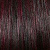 Color 99J = off black mixed and tipped with dark red wine