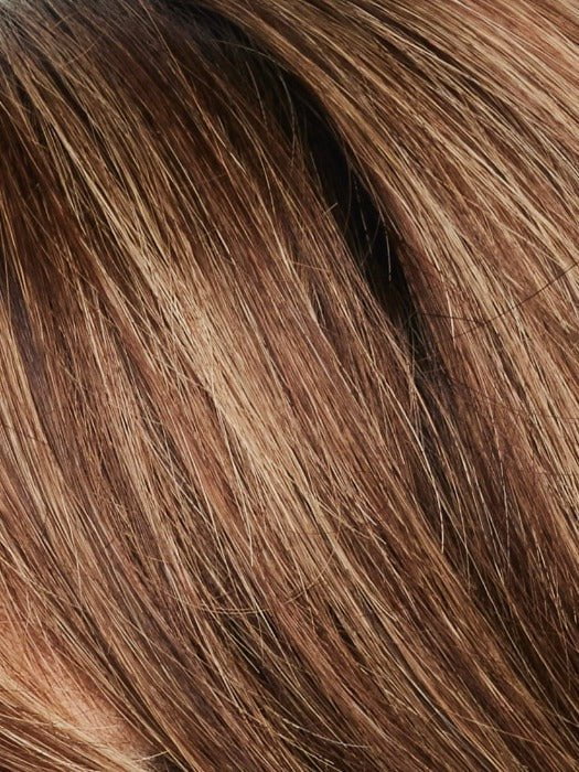 CHOCOLATE-PARFAIT-R | Warm, Dark-Brown Base with Natural Creamy Highlights and Dark Roots