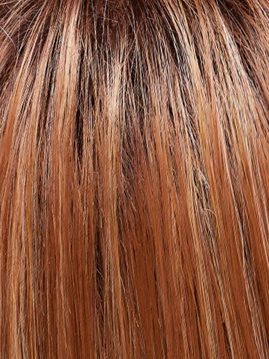 Color FS26/31S6 = Salted Caramel: Medium Natural Red Brown with Red Gold Blonde Bold Highlights, Shaded with Brown