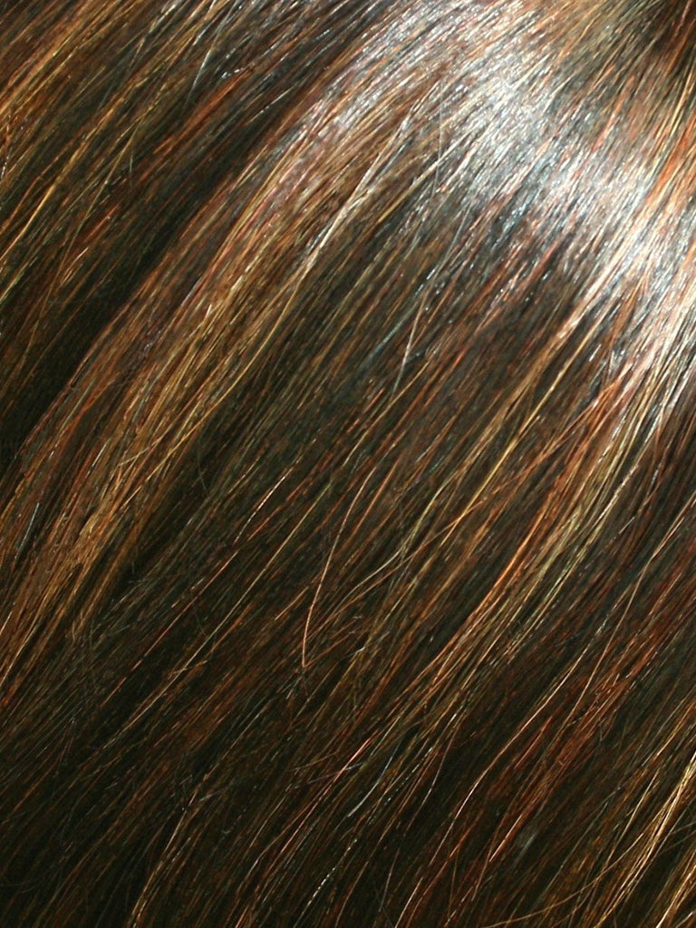 FS26/31S6 Salted Caramel | Medium Natural Red Brown with Red Gold Blonde Bold Highlights, Shaded with Brown