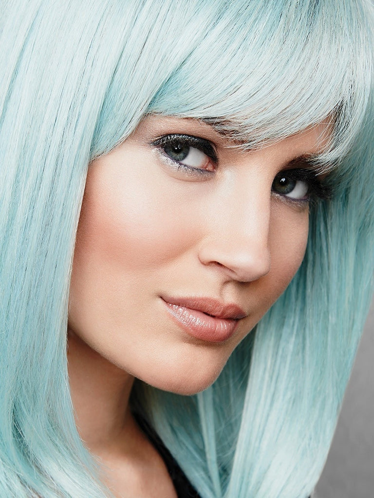 This colored wig it’s ready to wear so try it out for a day, a night or as long as your mint mood desires.