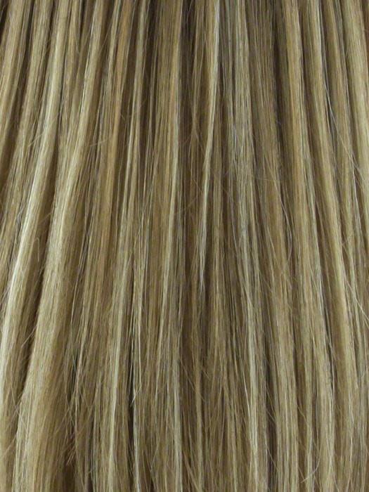 Color Nutmeg-R = Rooted Dark with Honey Brown base with Platinum Blonde highlight