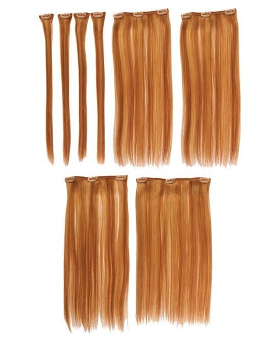 12" easiXtend Professional Human Hair Clip In Extensions | by easihair