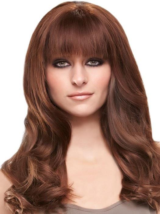 Color 8/30 = Cocoa Twist: Med Brown & Golden Red Blend | easiFringe by easihair
