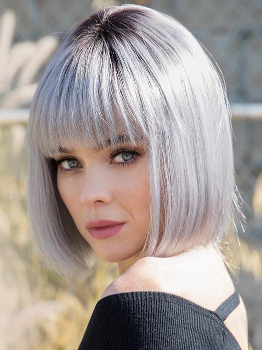NICO by RENE OF PARIS in SMOKY-GRAY-R | Medium gray with silver highlights and blue undertones with dark roots