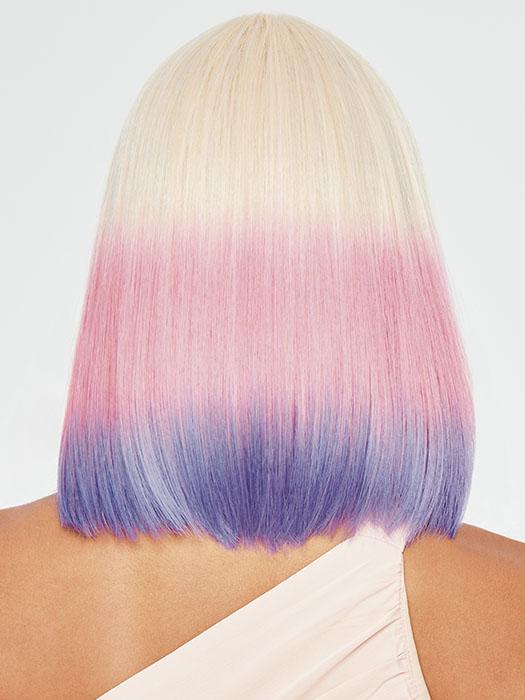 BLONDE-BLOOMING | Platinum Blonde transitions to Dip Dyed Tulip Pink and Lilac Purple Ends