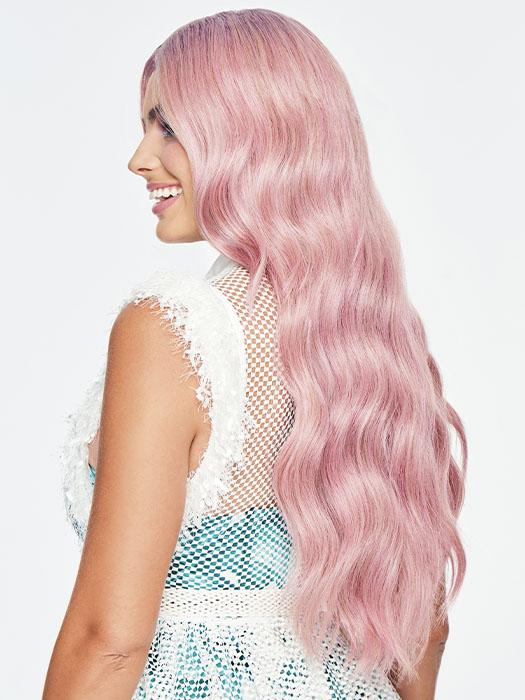Dreamy shade of pink with a pale purple root!