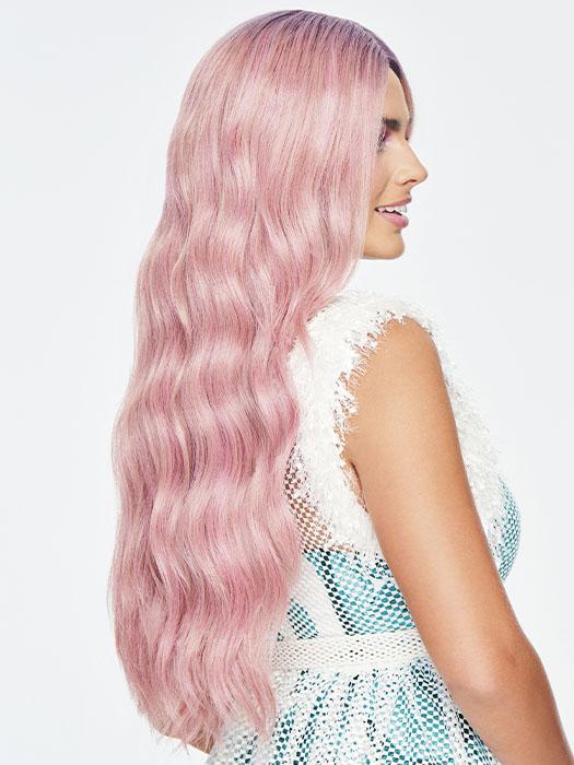 The lace front and center monofilament part will have everyone thinking that you took the pink plunge!