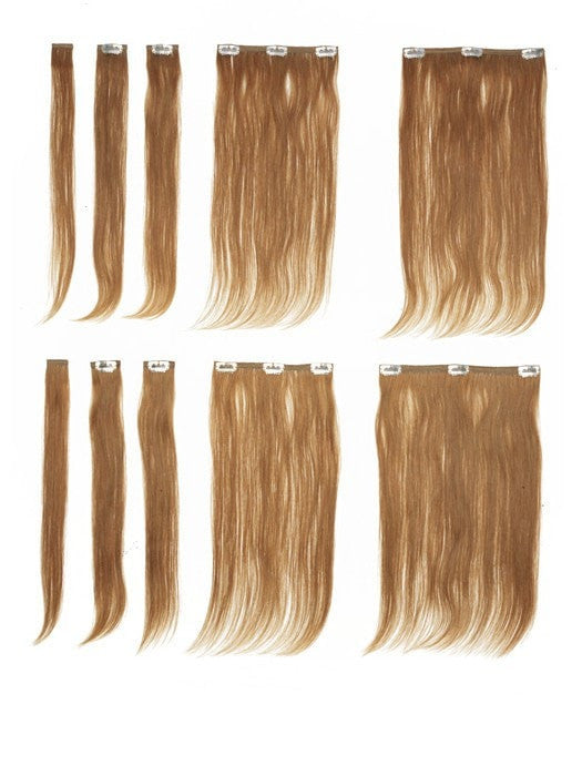 Color N/A | 18" Human Hair Clip In Extensions by Raquel Welch